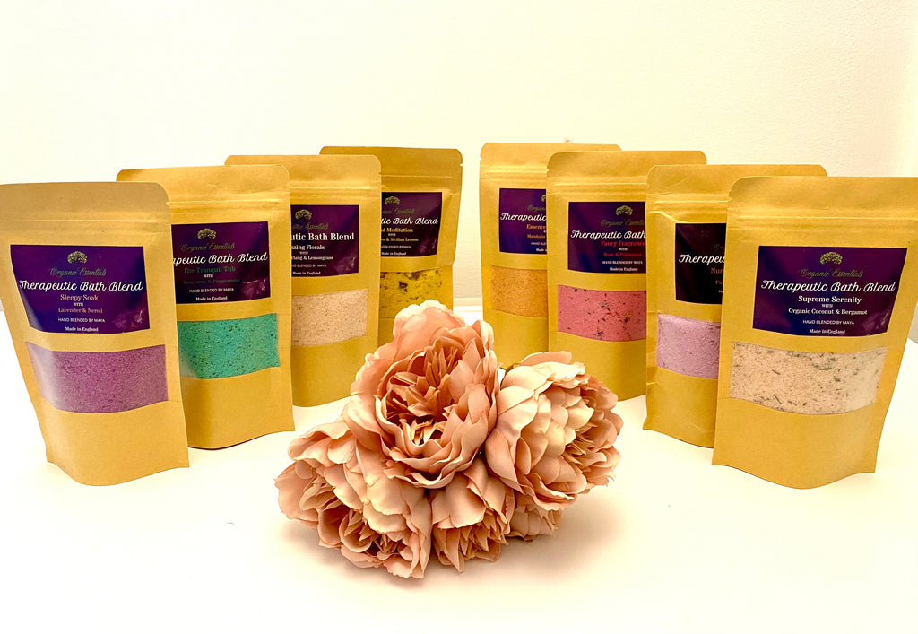 Eight 100g Luxury Natural Bath Blends in Eco-Pouch